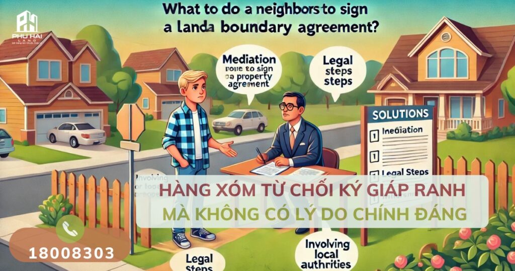 KHI BỊ HÀNG XÓM TỪ CHỐI KÝ XÁC NHẬN DANH GIỚI ĐẤT: HƯỚNG DẪN GIẢI QUYẾT HIỆU QUẢ